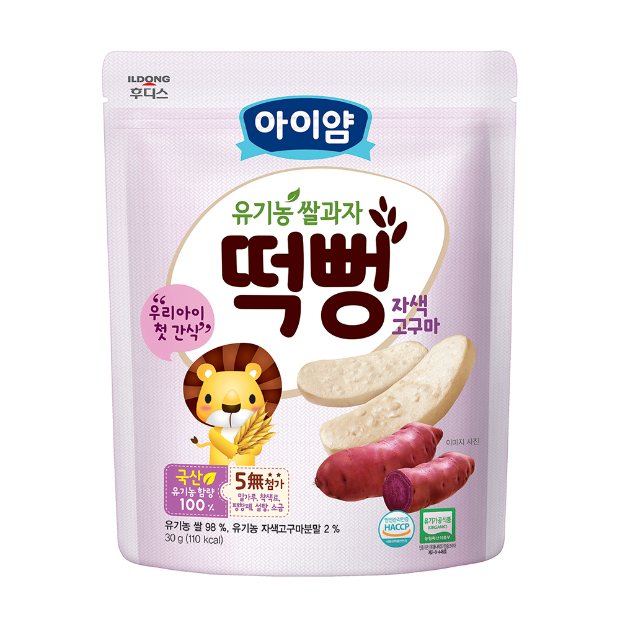아이얌 유기농쌀과자 자색고구마떡뻥(30g)
