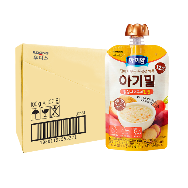 [상담전용] 아이얌 아기밀 닭 감자 고구마 진밥 1박스(10입)_12개월부터