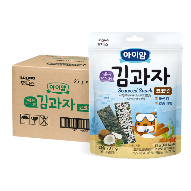 [아이얌] 김과자 코코넛 1box - 10개입 (25g×10개)