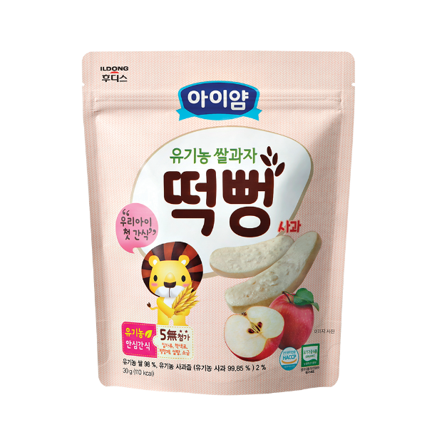 [아이얌] 유기농쌀과자 사과떡뻥(30g)